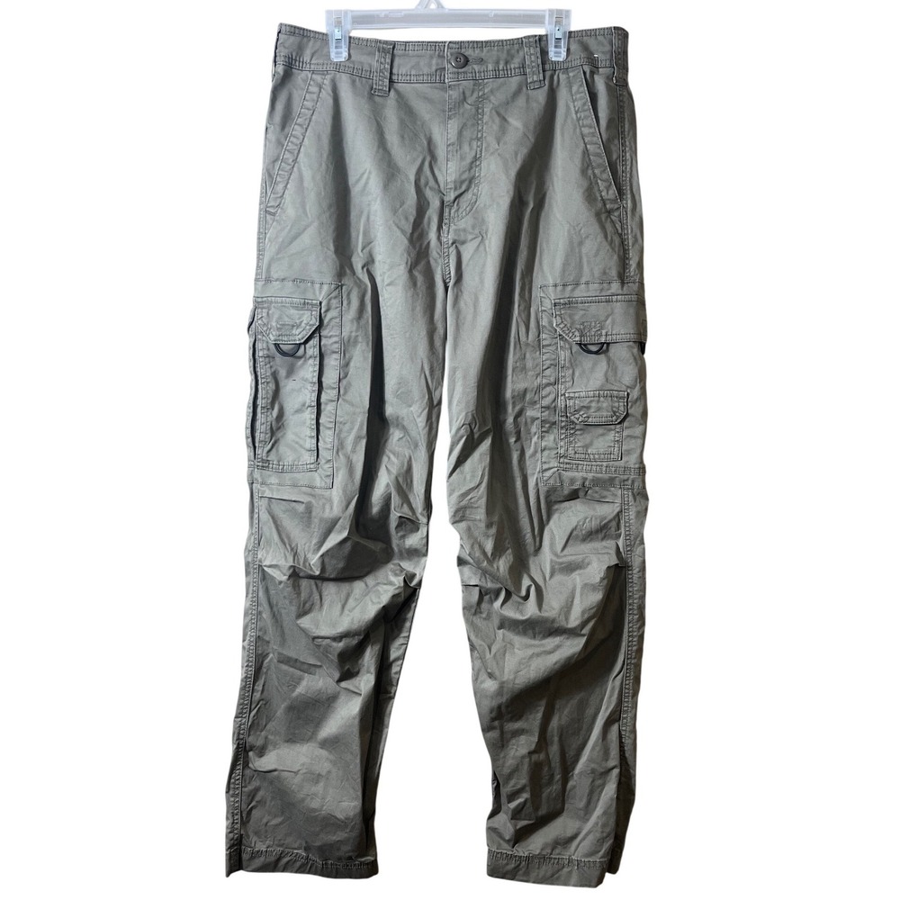 Hollister Baggy Cargo Pants Men Large Green Gorpcore Y2K Streetwear Utility Pant